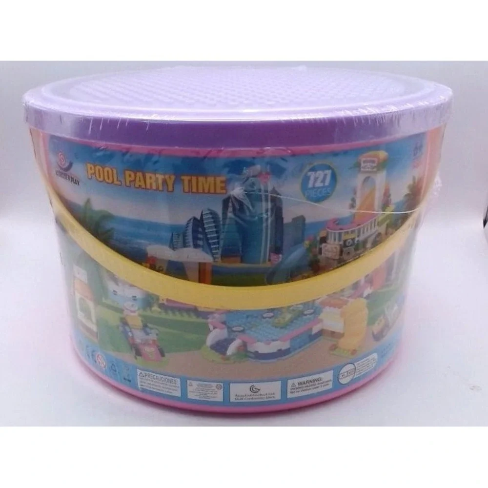 Exercise N Play - 727 Pcs Kith Summer Swimming Pool Party Building Blocks Set,BN